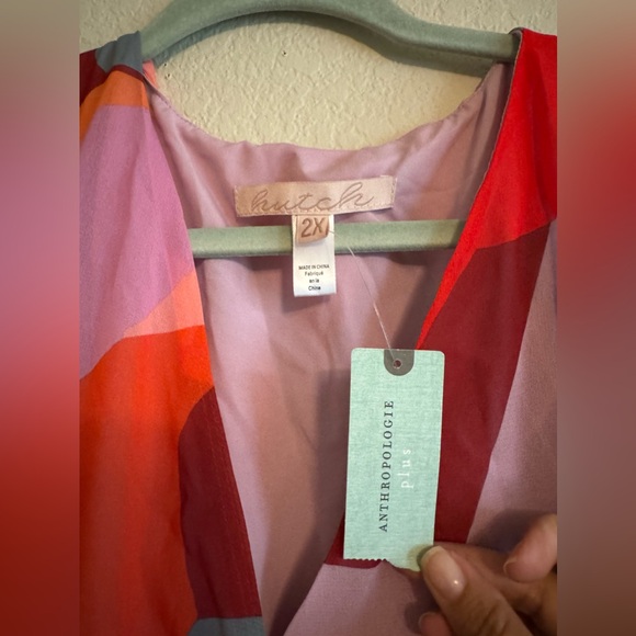 Anthropologie Plus Hutch Long-Sleeve V-Neck Wrap Maxi Dress - Picture 10 of 11